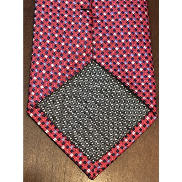 Alexander Julian Colours Hand Made Red Blue Silk Men’s Neck Tie Made In China - Picture 2 of 9